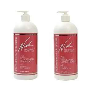 Nick Chavez Plumper N Thicker Ultra Thickening Shampoo & Conditioner SET 2 32oz